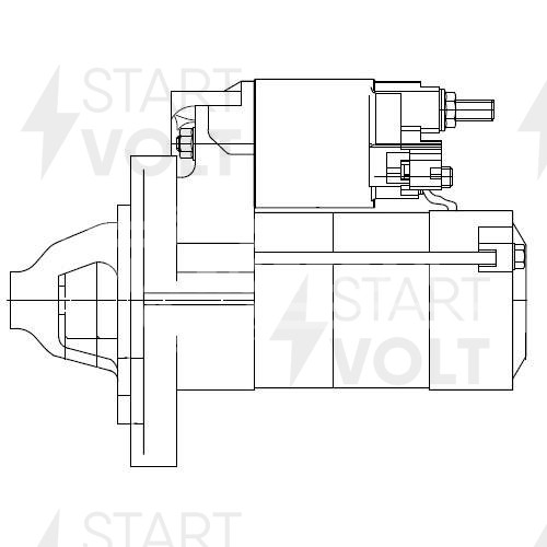 Стартер для автомобилей Toyota Vitz (99-)/FunCargo (99-)/Platz (00-)/Yaris (99-) 1.3i/1.5i 1кВт