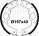 Колодки тормозные для автомобилей Mitsubishi Pajero II (90-)/Pajero Sport (08-) барабанные стояночного тормоза 197x40