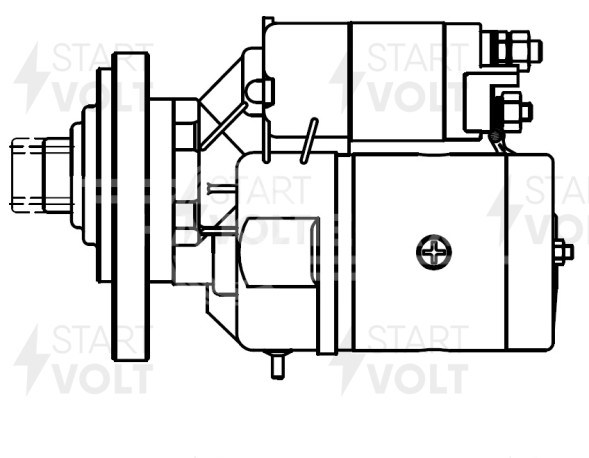 Стартер для спецтехники МТЗ-80/82/ГАЗ/ПАЗ с дв. ММЗ-Д240/245/260 12В 3,2кВт