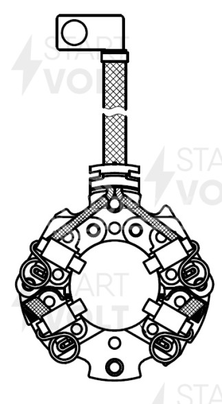 Узел щёточный стартера для автомобилей Great Wall Safe (02-)/Deer (04-) 2.2i