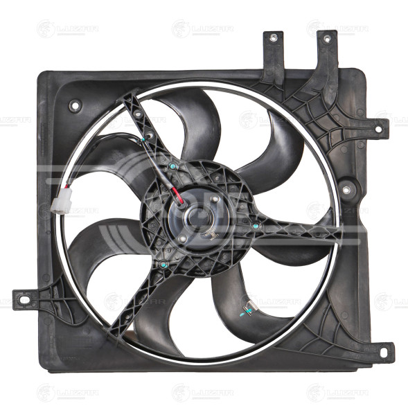 Электровентилятор охлаждения для автомобилей  Geely MK (06-)/MK Cross (10-) (с кожухом) (левый; до 2013г.)