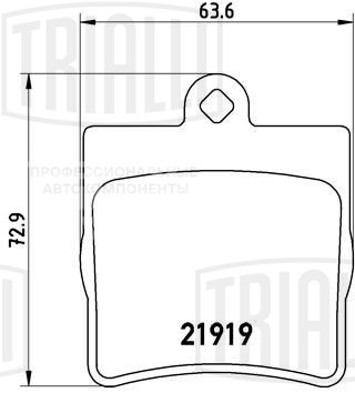 Колодки тормозные дисковые задние для автомобилей Mercedes C (W202) (93-) / E (W210) (95-) (PF 4057)