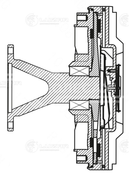 Муфта вязкостная для автомобилей Scania 4-series (95-)/5 (P,G,R,T-series) (03-) (без крыльчатки)