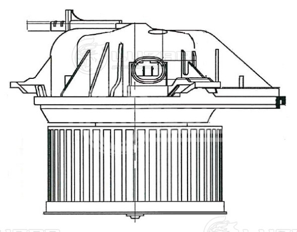 Электровентилятор отопителя для автомобилей Citroen Berlingo I (96-)/Peugeout Partner I (96-) A/C+