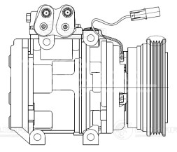 Компрессор кондиционера для автомобилей Tucson (04-)/Sportage II (04-) (тип Doowon)