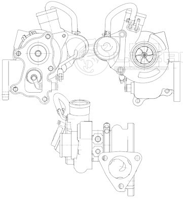 Турбокомпрессор для автомобилей Hyundai H1 Starex (00-) 2.5D [D4BH]