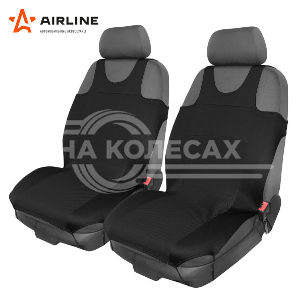 Чехлы-майки F3 передние (2 шт.), комбинированные, цвет черный, полиэстер