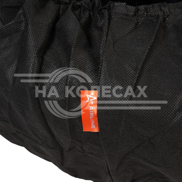 Чехлы для колес, размер R 13-17&quot;, без ручек, спанбонд, комплект 4 шт., цвет черный