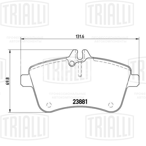 Колодки тормозные дисковые передние для автомобилей Mercedes-Benz A-Class (W169) (04-) (PF 4271)