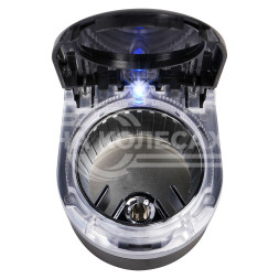 Пепельница овальная с автоматической подсветкой, цвет черный/хром