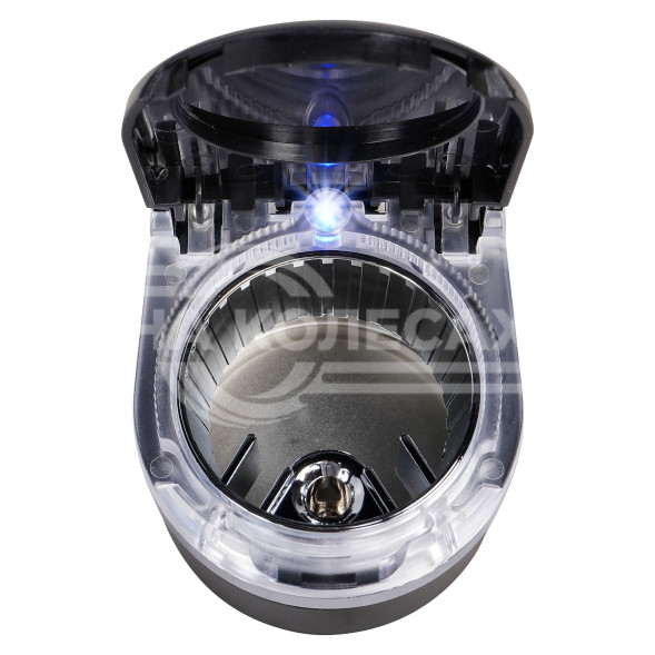 Пепельница овальная с автоматической подсветкой, цвет черный/хром