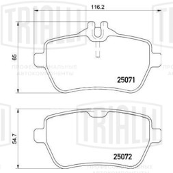 Колодки тормозные для автомобилей Mercedes S-Class (W222) (13-) дисковые задние