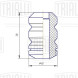Буфер (отбойник) хода сжатия передней стойки для автомобиля Лада 2108-21099/2113-2115