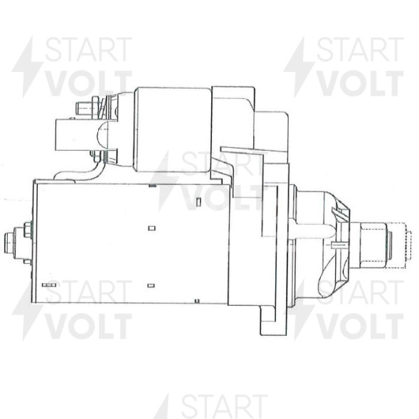 Стартер для автомобилей VAG Passat B6 (05-)/Touran (03-) 2.0TDi (тип BOSCH) 1,7кВт