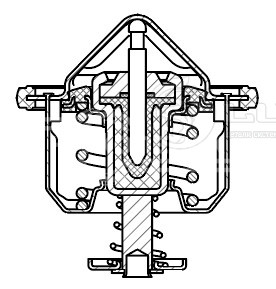 Термостат для автомобилей Haval F7/F7x (19-)/H9 (17-) 2.0T [GW4C20] (90°С) (термоэлемент)