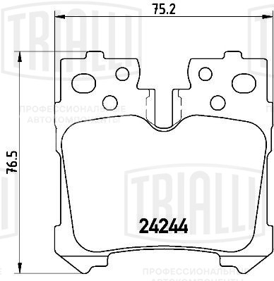 Колодки тормозные дисковые задние для автомобилей Lexus LS (06-) в комплекте с датчиком износа