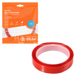 Лента двусторонняя клейкая (скотч), 20мм*3м, акриловая вспененная основа, прозрачная