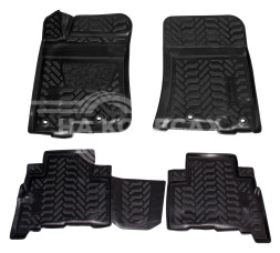 Ковры для Toyota Prado (09-), 4 шт., выс. борт, 3D с подпятником, ТЭП, черн.