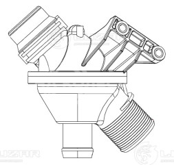 Термостат для автомобилей BMW 3 (F30) (11-)/5 (F10) (10-) 2.0i (105°С) (с корпусом)