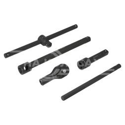 Набор головок ударных 1&quot; 90мм 20 пр. (27-80мм, Т-вороток, трещотка, удлинитель) мет. кейс.