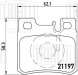 Колодки тормозные для автомобилей Mercedes E (W210) (95-) дисковые задние 62x58