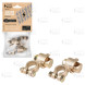 Клеммы АКБ в комплекте латунь, 8мм болт и гайка для проводов до 75мм кв.