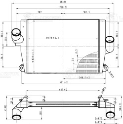 ОНВ (радиатор интеркулера) для автомобилей Валдай