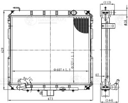 Радиатор охлаждения для автомобилей Валдай Cummins E-4