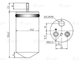 Ресивер-осушитель конденсора для автомобилей Matiz (01-)