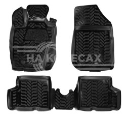 Ковры для Renault Duster 4WD (11-15), 4 шт., (крепеж), выс. борт, 3D с подпятником, ТЭП, черн.