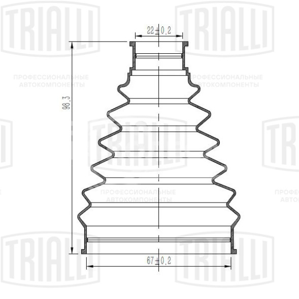 Пыльник ШРУСа наружного для автомобилей Suzuki SX4 (06-) 1.6i