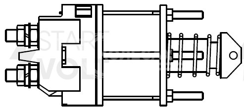 Реле втягивающее стартера для автомобилей Лада 2101-2107, 3 шпильки (с/о, для ст. 35.3708)