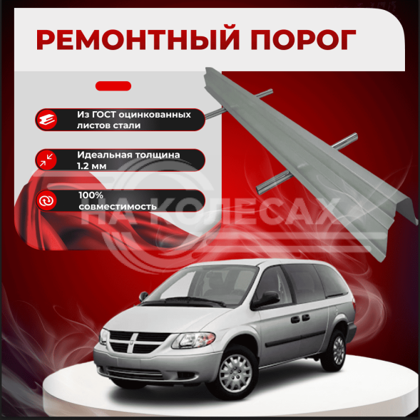 Ремонтные пороги Dodge Grand Caravan 4