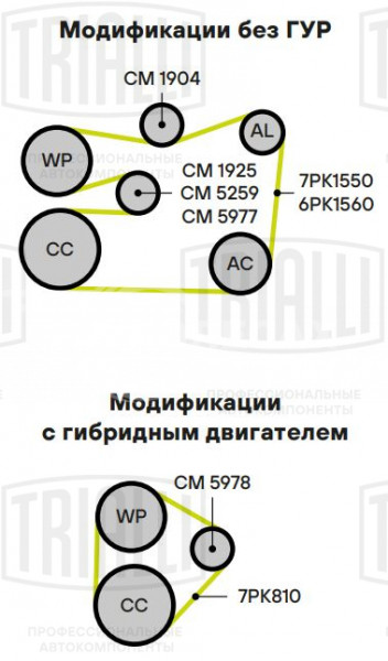 Ролик приводного ремня для автомобилей Toyota Camry (06-)/Land Cruiser Prado (02-)/Land Cruiser Prado (09-)/Highlander (08-) 3.5i/4.0i [GR] (опорный) h=32 (CM 1904)
