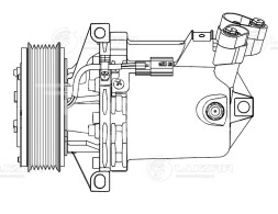 Компрессор кондиционера для автомобилей Duster (15-)/Kaptur (16-) 1.6i [H4M]