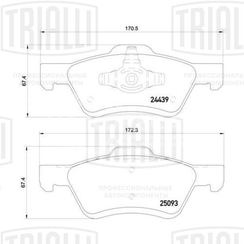 Колодки тормозные для автомобилей Mazda Tribute (00-) / Ford Maverick (01-) дисковые передние