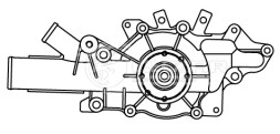 Насос водяной для автомобилей Mercedes-Benz Sprinter (00-)/Sprinter Classic (909) (13-) 2.1D/2.7D [OM611/OM612]
