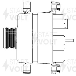 Генератор для автомобилей Kia Sorento II (09-)/Hyundai Santa Fe III (12-) 2.4i 130A