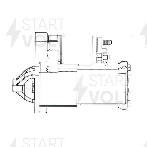 Стартер для автомобилей Chery IndiS (10-)/Kimo (07-) 1.3i 1,1кВт