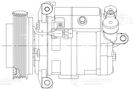 Компрессор кондиционера для автомобилей Cruze (09-)/Aveo T300 (11-) 1.6i/1.8i