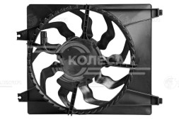 Электровентилятор кондиционера для автомобилей Hyundai Santa Fe II (06-) 2.2D/2.7i (с кожухом)