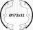 Колодки тормозные для автомобилей Infinit EX (07-) / G (07-) / FX (03-) (до 2004 г/в) / Nissan Teana J32 (08-) барабанные стояночного тормоза 172x32