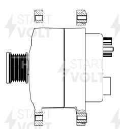 Генератор для автомобилей Renault Arkana (19-)/Duster II (21-) 1.3TCe 120A