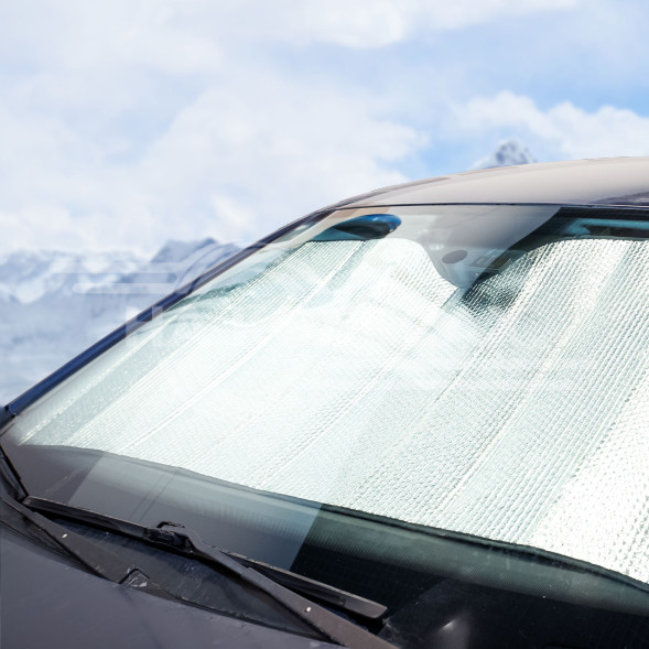 Шторка солнцезащитная 80*145 см на лобовое стекло, 140г/м2, серая