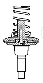 Термостат для а/м Skoda Fabia I (99-)/Fabia II (07-) 1.2i (87°С) (термоэлемент)