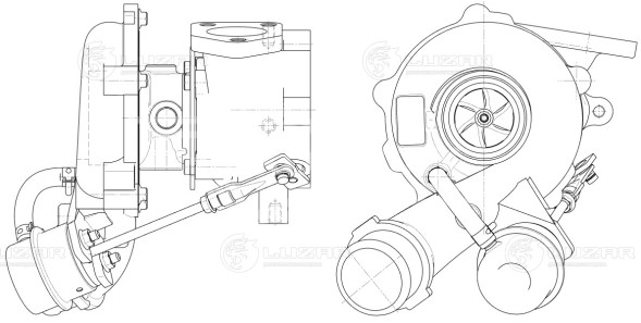 Турбокомпрессор для а/м Kia Sorento (02-) 2.5CRDi (тип GT1752S)