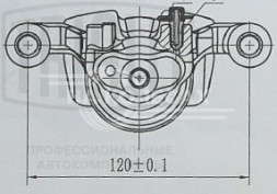 Суппорт тормозной для автомобилей Nissan Qashqai (06-)/Juke (10-)/Tiida (15-) задний левый d=35мм