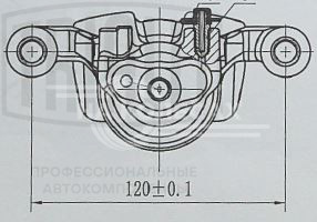 Суппорт тормозной для автомобилей Nissan Qashqai (06-)/Juke (10-)/Tiida (15-) задний левый d=35мм