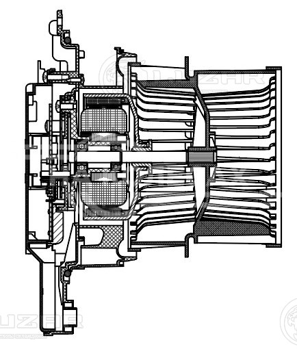 Электровентилятор отопителя для автомобилей Toyota Camry (XV70) (18-)/RAV 4 (XA50) (19-)/Lexus RX (15-)