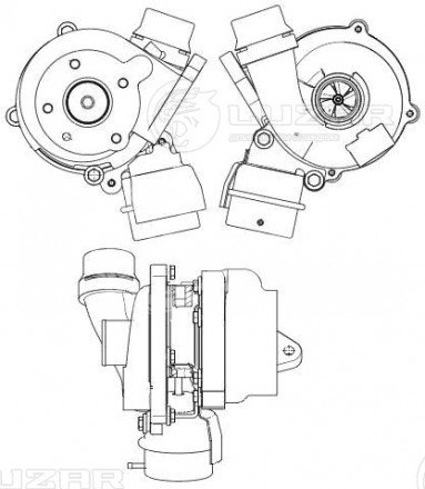 Турбокомпрессор для а/м Renault Megane (02-)/Scenic (03-) 1.5dci [K9K] (тип BV39)